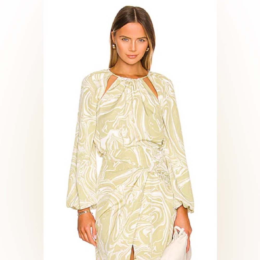 Jonathan Simkhai Green and White Women's blouse in marble